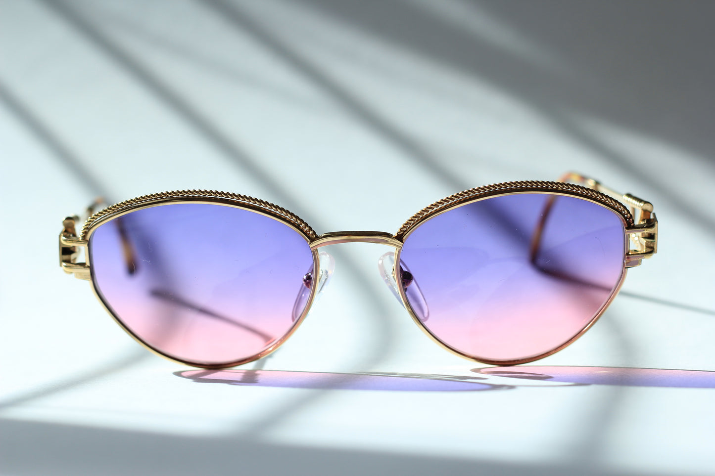 Henry Jullien Collectible 1990's Vintage Gold Plated Sunglasses - New Double Gradient Lenses