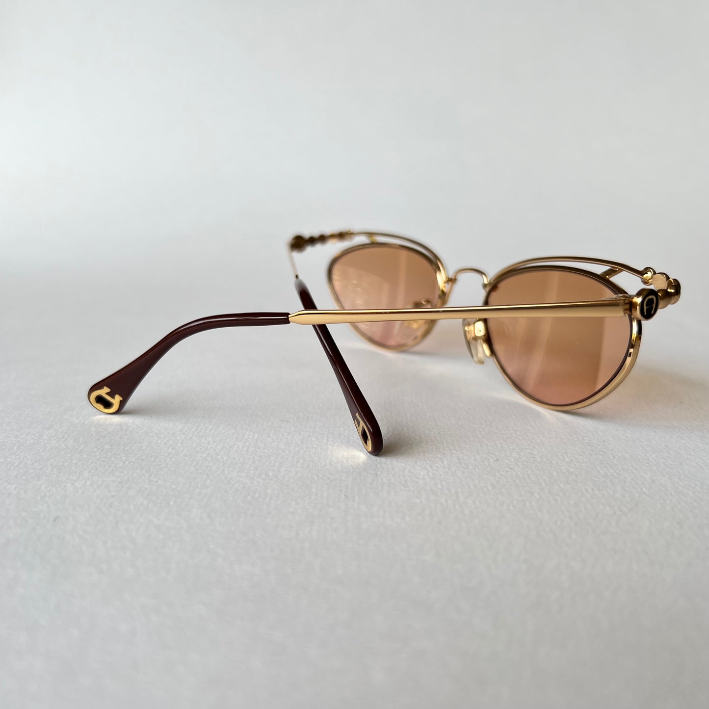 SOLD ~ NOS Vintage Etienne Aigner Gold Cat's-eye