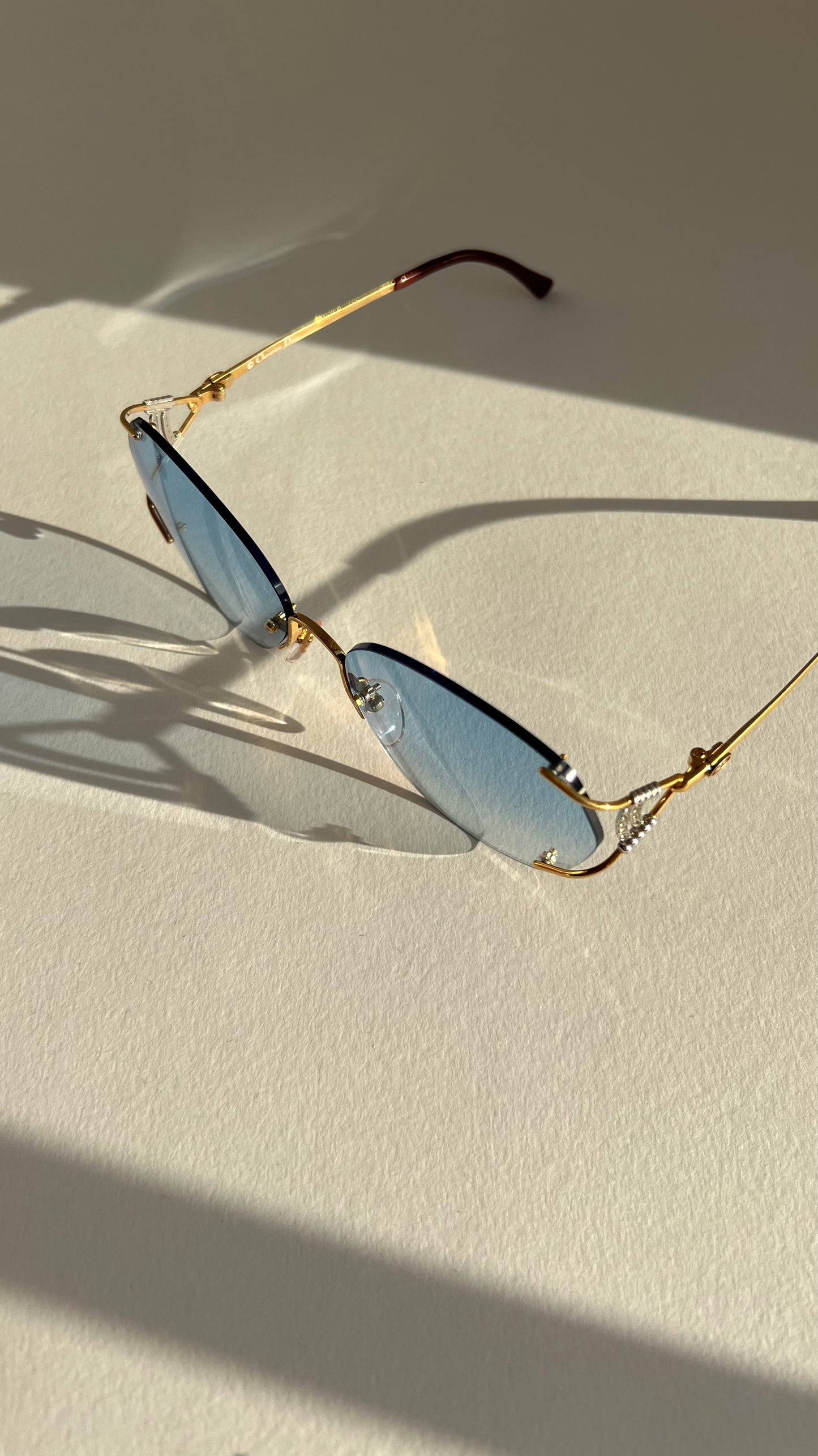 Christian Dior Rimless NOS Gold Plated late 80s