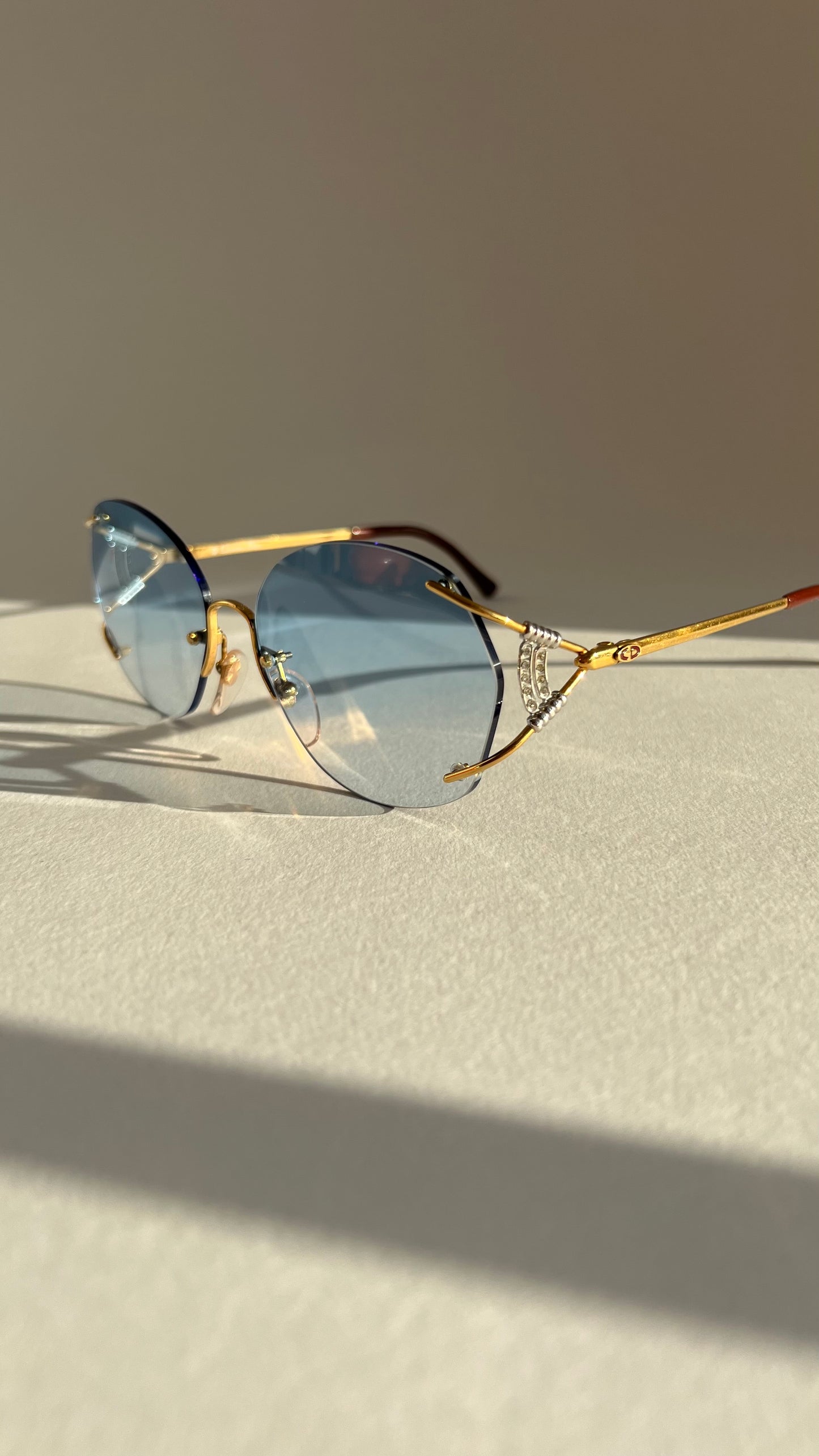 Christian Dior Rimless NOS Gold Plated late 80s