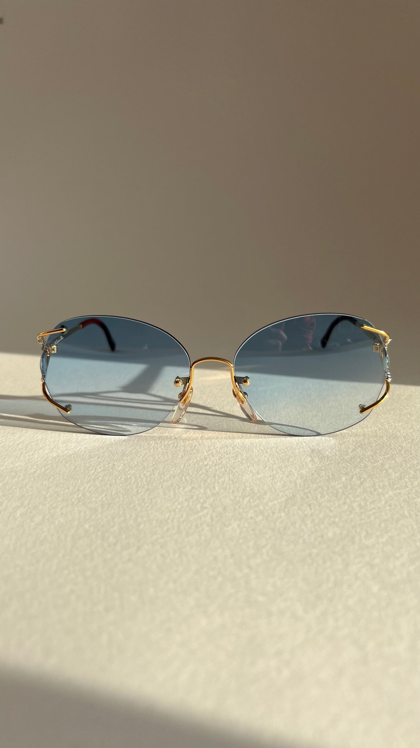 Christian Dior Rimless NOS Gold Plated late 80s