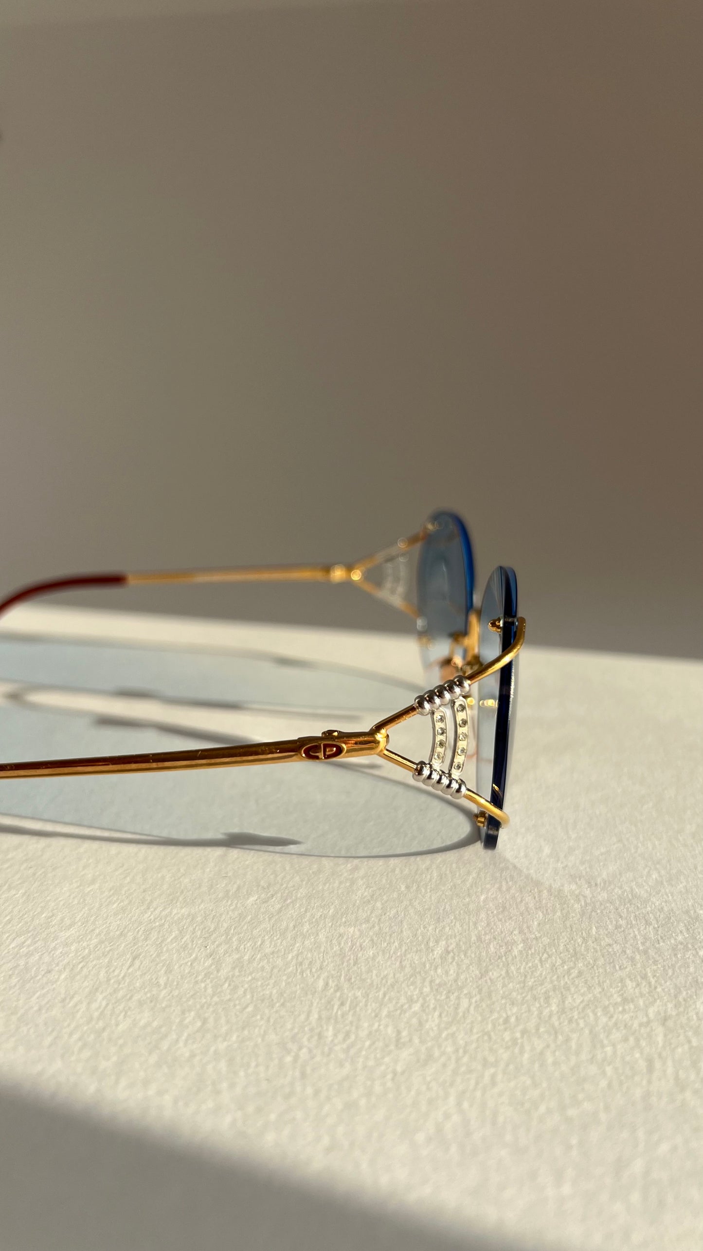 Christian Dior Rimless NOS Gold Plated late 80s