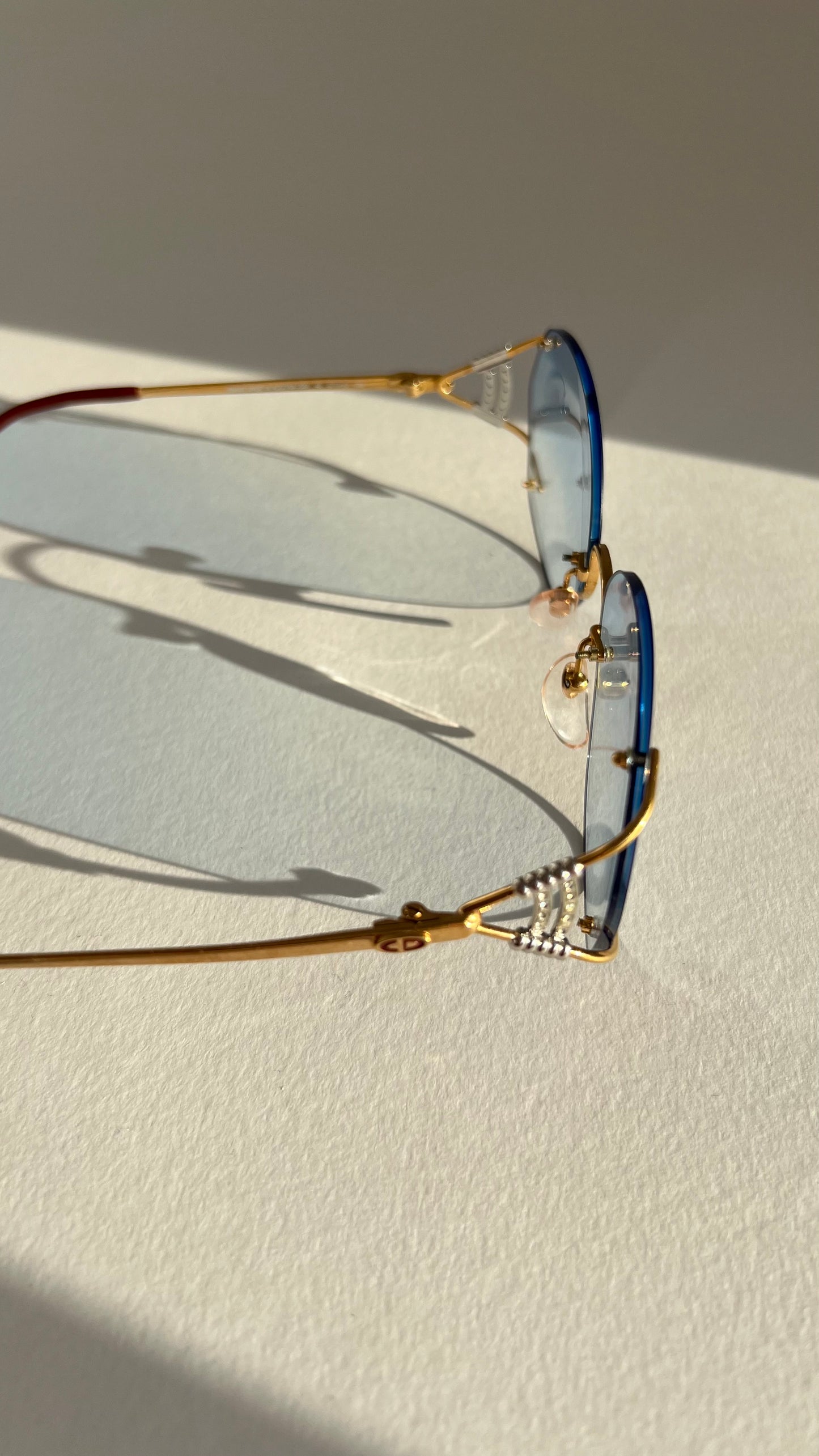 Christian Dior Rimless NOS Gold Plated late 80s