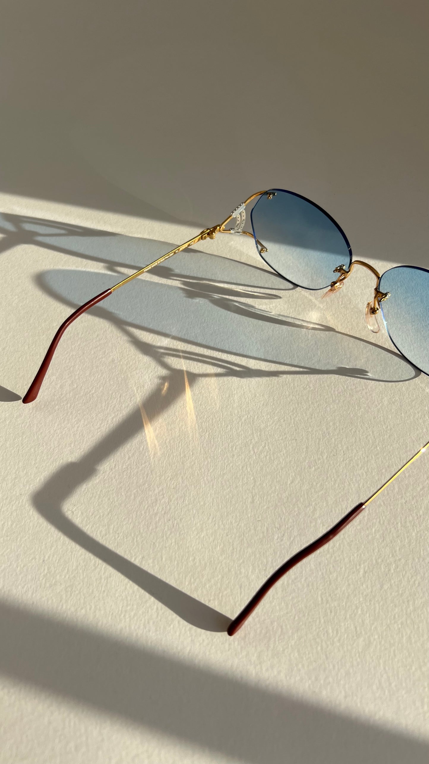 Christian Dior Rimless NOS Gold Plated late 80s