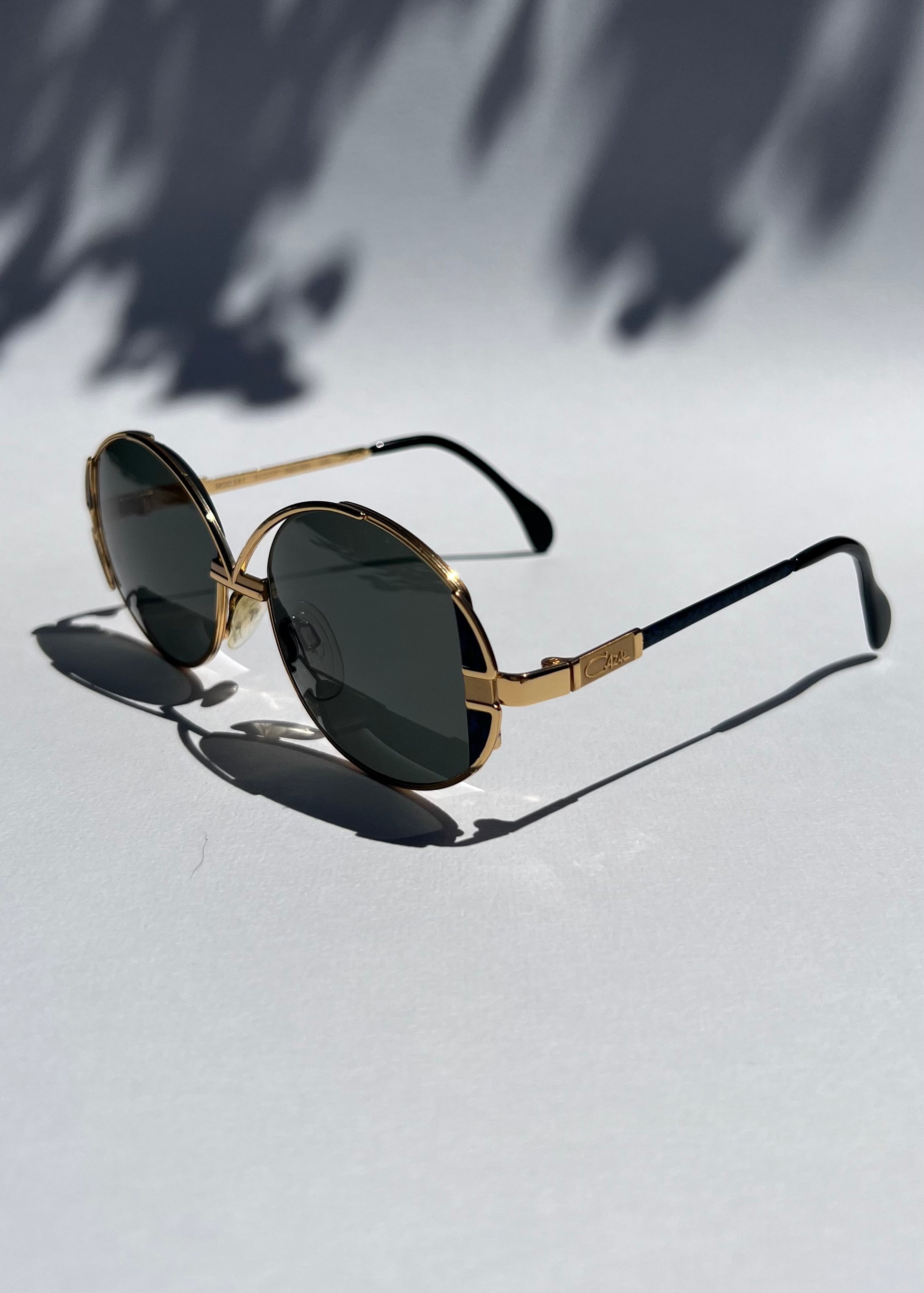 Cazal 80 s Vintage Sunglasses with Speckled Blue Black Enamel